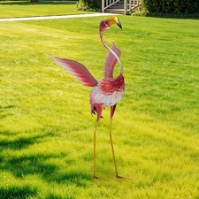 Large Metal Flamingo Garden