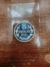 2011 - "Guernsey 8 Doubles" Coin – Limited Edition  1 Troy oz  .999 Fine Silver