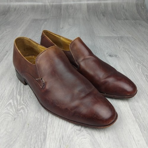 Grenson brown leather slip - brown, on