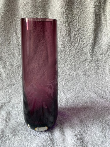 Caithness glass vase etched - glass,