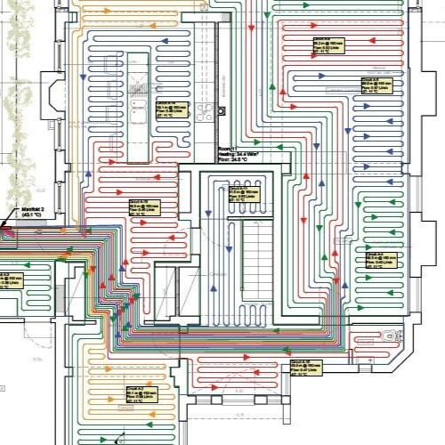 Underfloor heating water - underfloor, pipe