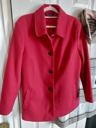 Ladies dark red coat - dark,