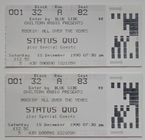 Status quo concert ticket stub - quo,