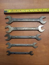 Vintage 5 x Herma No 2 BSW/BSF Open Ended Spanners GWO