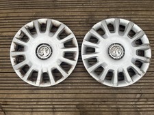 x2 Genuine Vauxhall Corsa 14” Wheel Trims Hub Caps Pair