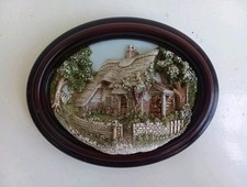 Vintage Lakeland Studios "Cullompton" 3d Cottage Wall Plaque (BU)