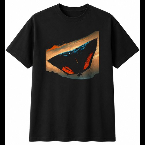 Detailed hang glider torn - glider,
