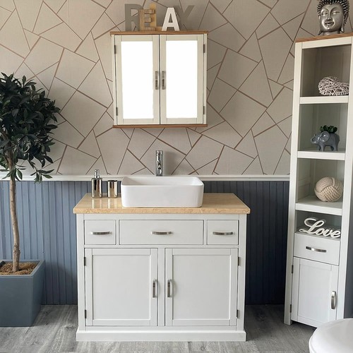 Bathroom vanity white wash - bathroom,