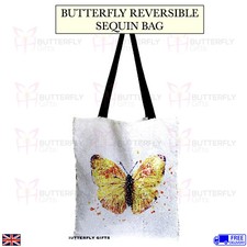 Butterfly Sequin Shopper Bag Reversible Sequins Shopper Tote Beach Travel Bag