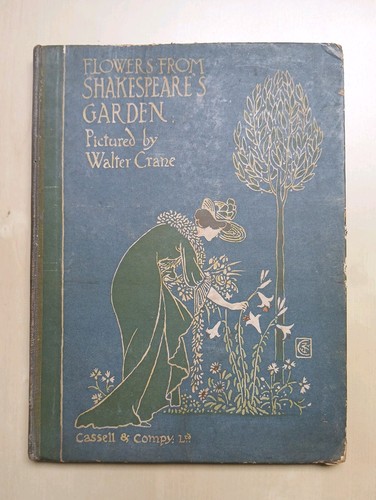 Antique hardback book - book:, flowers