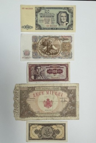 East european old banknotes - european,