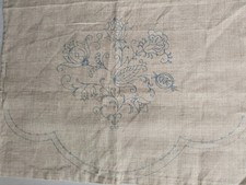 Pair Vintage Linen chair backs