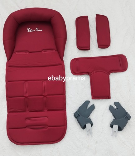 New burgundy silver cross - burgundy,