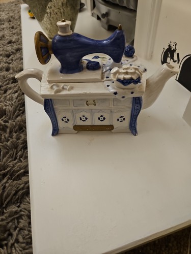 Blue and white - and, sewing