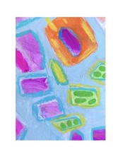 Aceo Painting Gouache Abstract