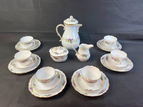 Meissen violet decor coffee