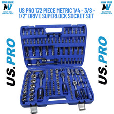 US PRO 172 Piece Metric 1/4 -