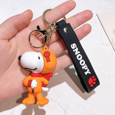 Peanuts Snoopy The Pilot Cartoon Character 3D Keyring Keychain House Car Keys
