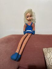 VINTAGE RAG DOLL STRAW FILLED HARD PLASTIC FACE LONG LEGGED DOLL LOOBY LOO