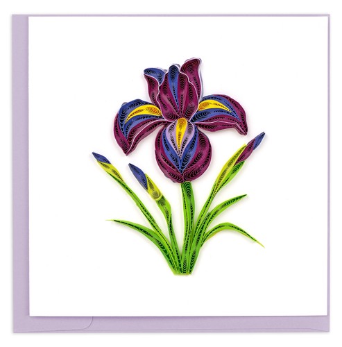 Quilling purple iris - iris, flower