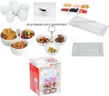 Alpina Ceramic Snack Dishes, 2 Piece Serving Tray Dips 25x5cm & Gravy Bowl 250ml