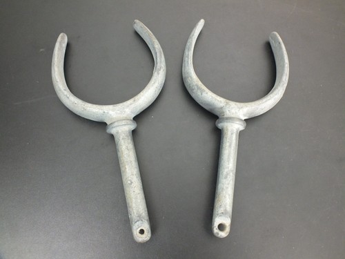 Pair vintage galvernised - pair, steel