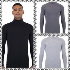 Men's Heat Ultra Thermal  Zip  Neck Long Sleeve Top In Three Colours Size M-XXL