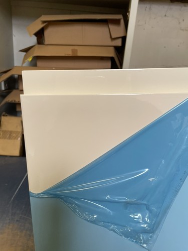 400mm cream gloss - 400mm, handleless