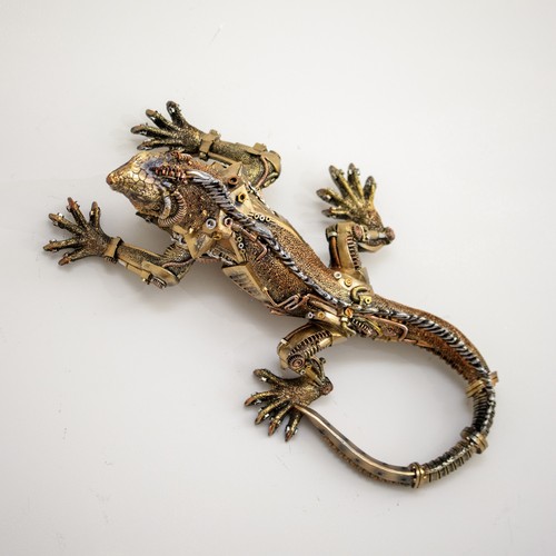Steampunk mechanical lizard - mechanical,
