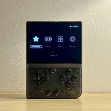 Miyoo Mini Plus Handheld Game Console, Transparent Black, 128gb, Onion OS