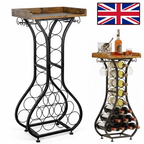 Wine rack free standing wooden - rack,
