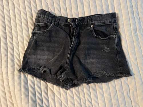 Zara black denim cutoff - denim,