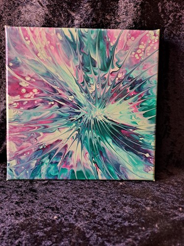 Acrylic fluid art canvas - fluid,