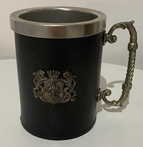 Leather covered beer tankard - beer,