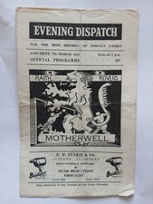 RAITH ROVERS v MOTHERWELL 7 March 1959