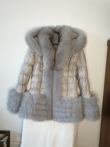 Real fur silver - real, grey