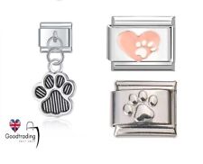 Italian Modular 9mm Pet Dog Cat Animal Paw Charms fit all Italian Bracelets