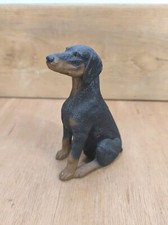 Vintage Sandicast DOBERMAN Black (M218) Collectable Hand Painted Model Figurine