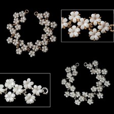 Sew on Applique White Flower