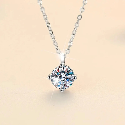 2ct moissanite necklace - moissanite,