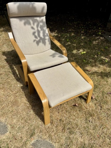 Poäng armchair with footstool - armchair,