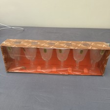 Set of 6 Vintage VMC "Reims" Crystal Sherry  Port  Wine Glasses.   (B54)