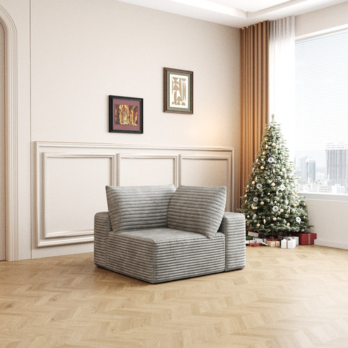 Grey fabric seat corner - 1,