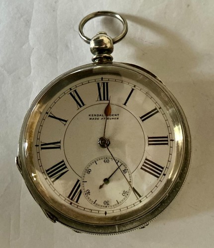 Antique silver buren pocket - silver,