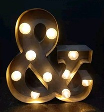 Light Up Marquee “ & “ wedding bar wall decor letters alphabet monograms 