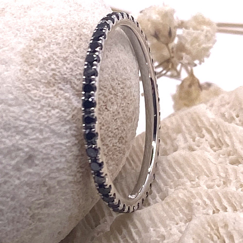 Black diamond eternity - eternity, ring