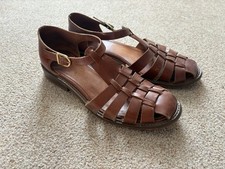 LaRedoute Solemn Signature Leather Fisherman Sandals Size 7