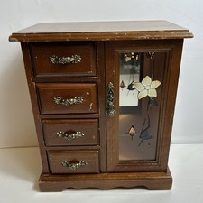 Vintage Wooden Jewelry Box