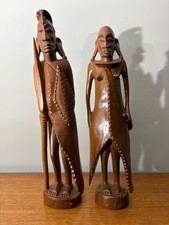 Pair of vintage wooden hand