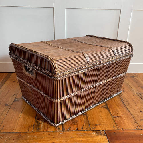 Large antique rectangle trunk - large,
